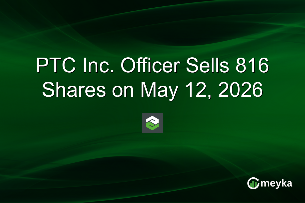 PTC Inc. Officer Sells 816 Shares on May 12, 2026