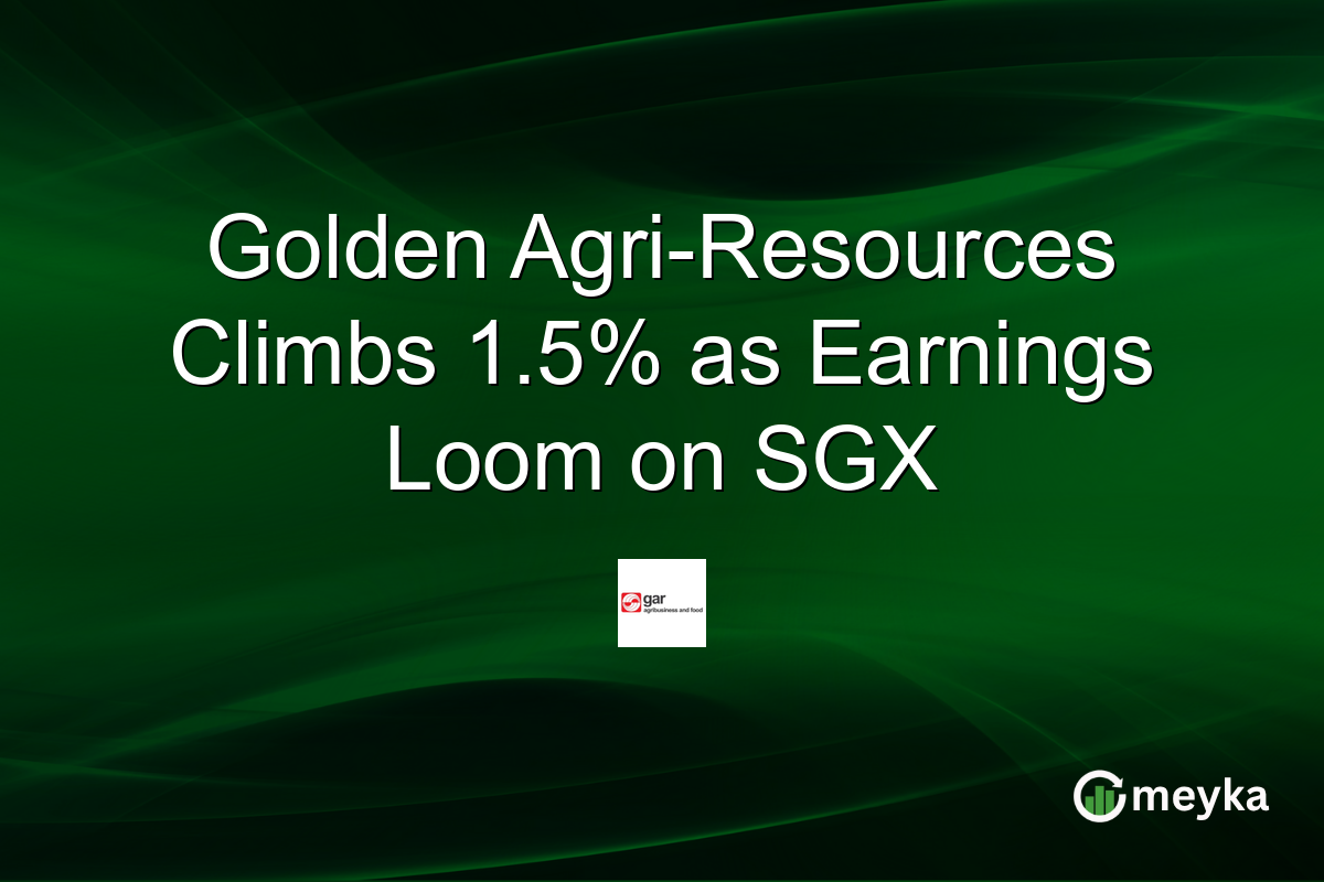 Golden Agri-Resources Climbs 1.5% as Earnings Loom on SGX