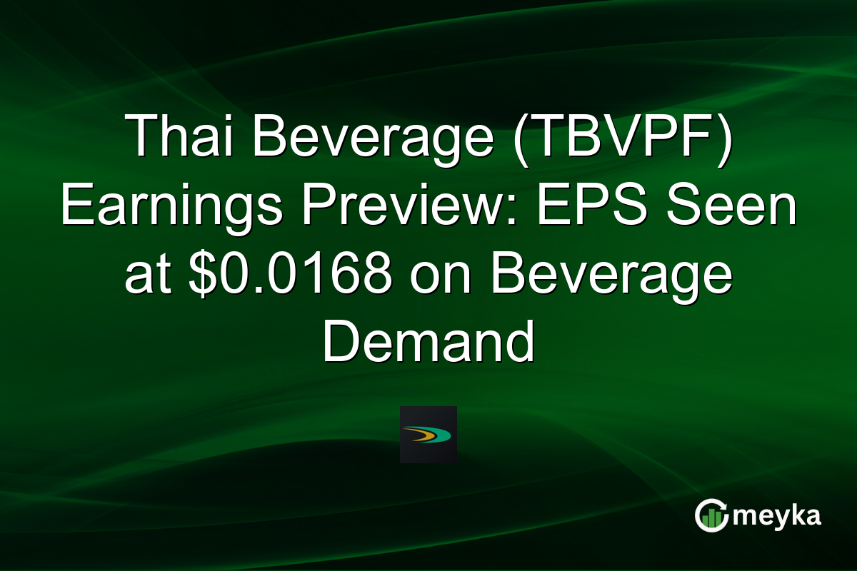 Thai Beverage (TBVPF) Earnings Preview: EPS Seen at $0.0168 on Beverage Demand