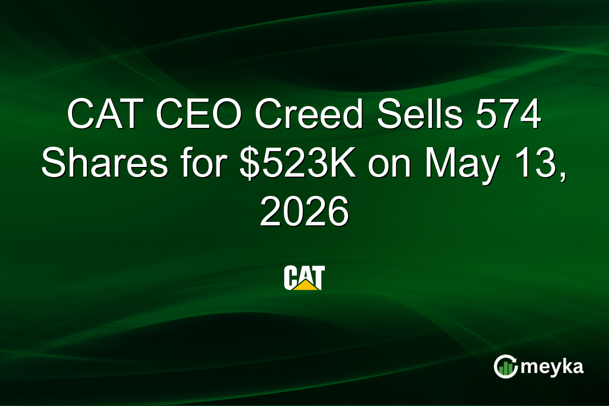 CAT CEO Creed Sells 574 Shares for $523K on May 13, 2026