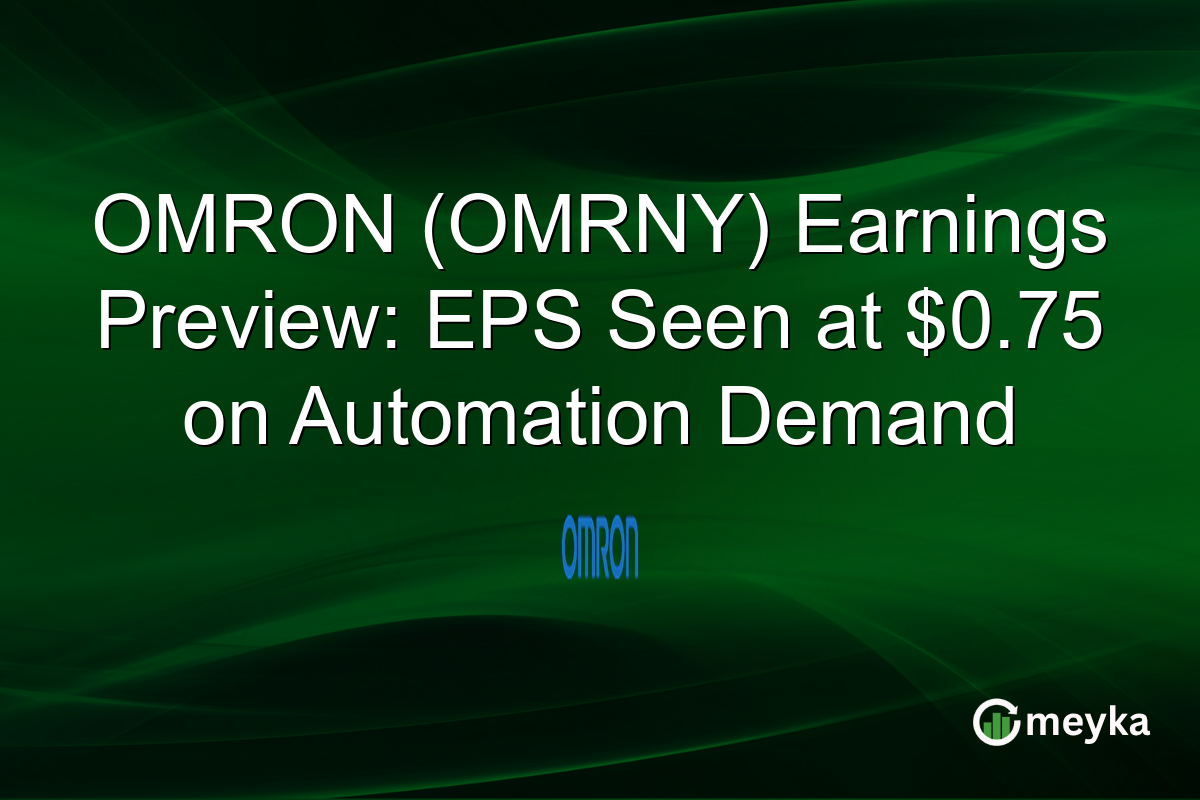 OMRON (OMRNY) Earnings Preview: EPS Seen at $0.75 on Automation Demand
