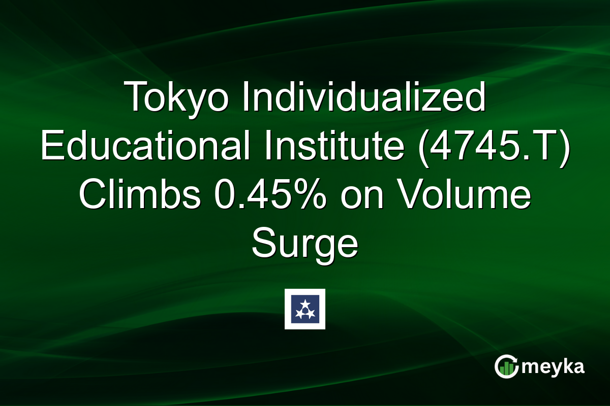 Tokyo Individualized Educational Institute (4745.T) Climbs 0.45% on Volume Surge