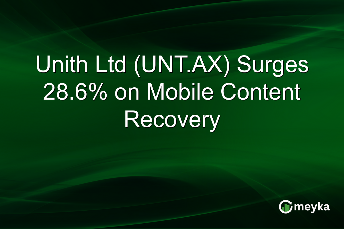 Unith Ltd (UNT.AX) Surges 28.6% on Mobile Content Recovery