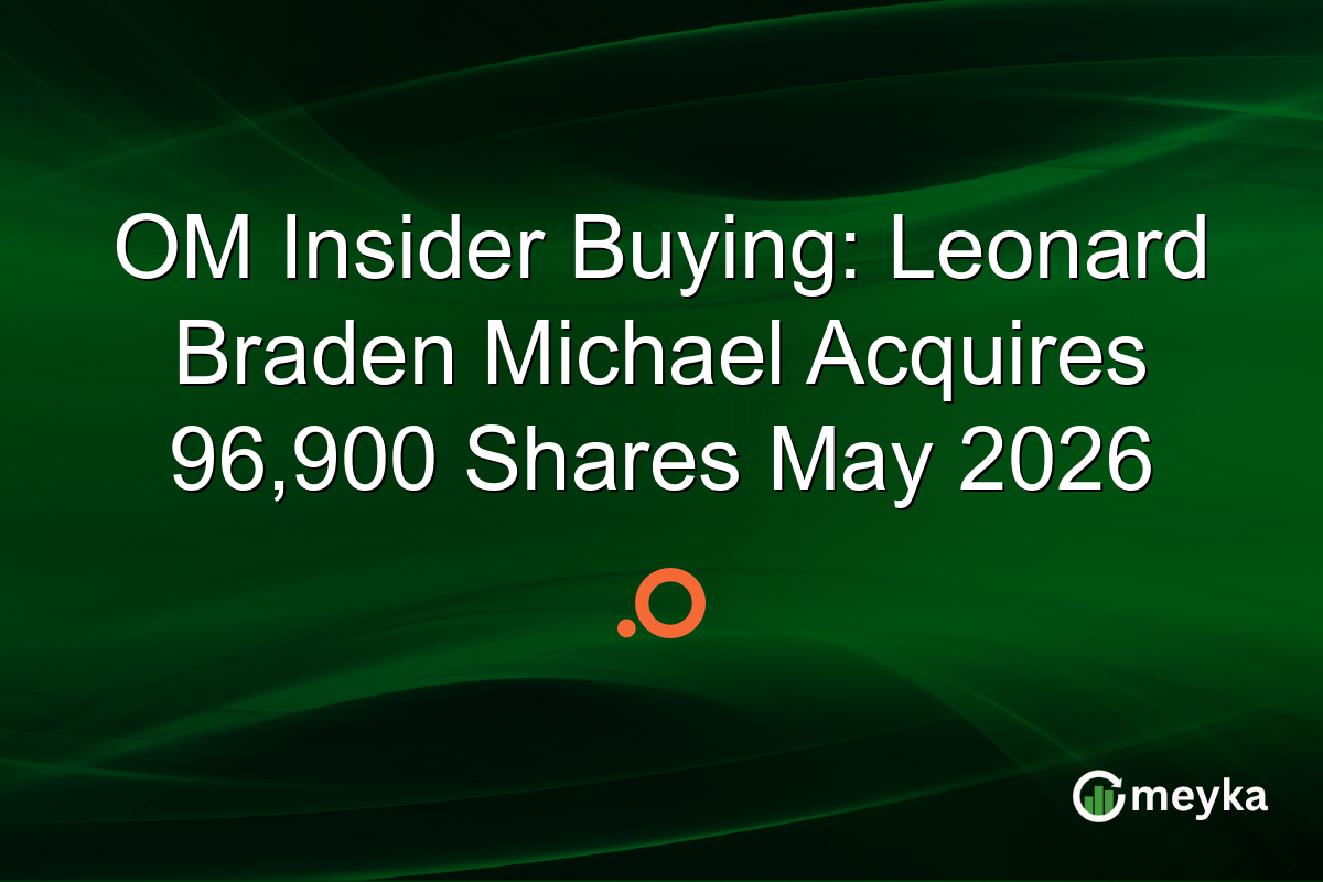 OM Insider Buying: Leonard Braden Michael Acquires 96,900 Shares May 2026