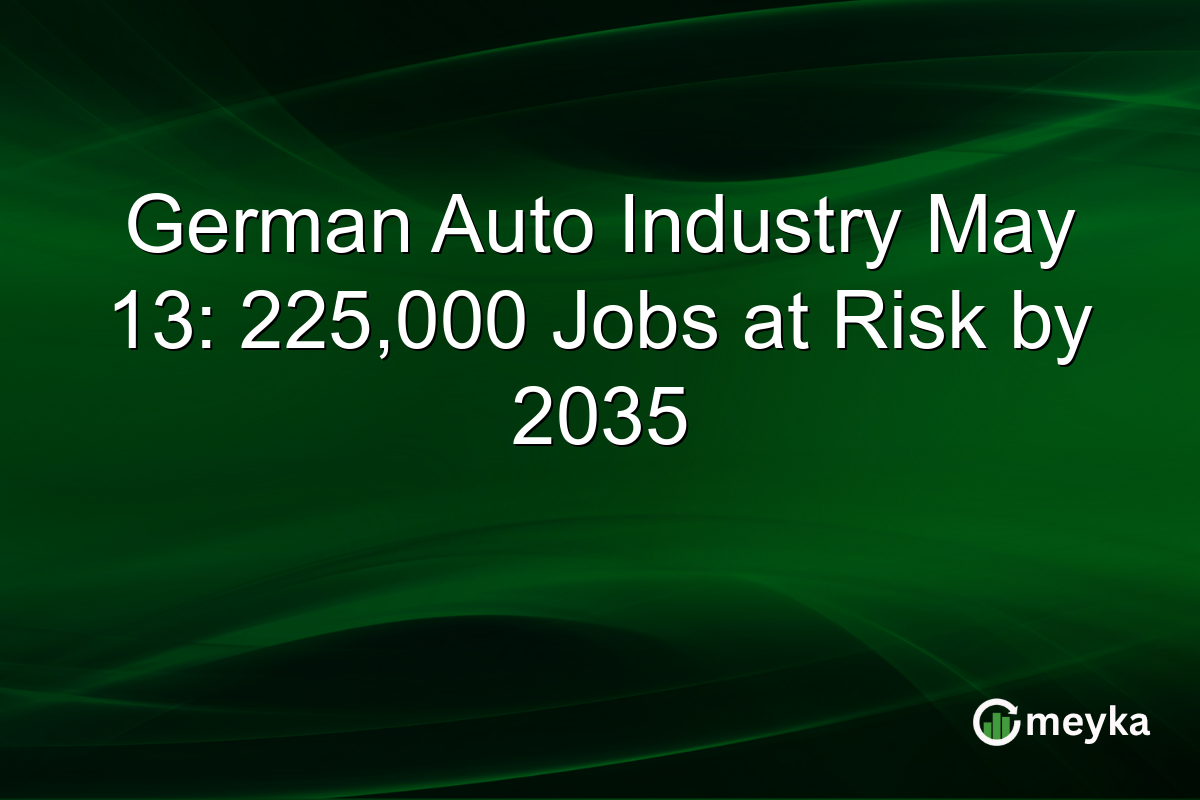 German Auto Industry May 13: 225,000 Jobs at Risk by 2035