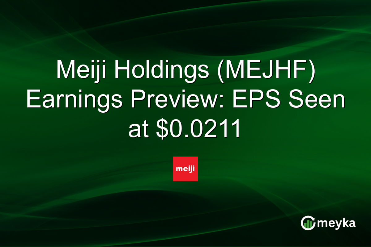 Meiji Holdings (MEJHF) Earnings Preview: EPS Seen at $0.0211