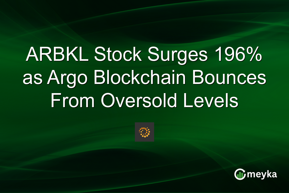 ARBKL Stock Surges 196% as Argo Blockchain Bounces From Oversold Levels