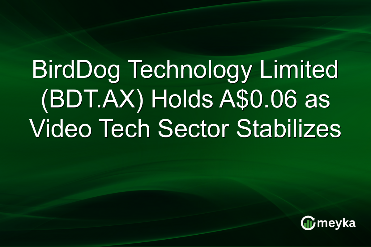 BirdDog Technology Limited (BDT.AX) Holds A$0.06 as Video Tech Sector Stabilizes