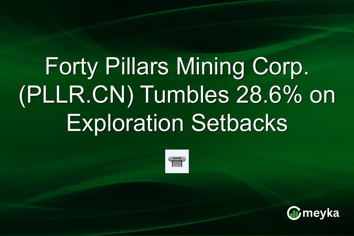 Forty Pillars Mining Corp. (PLLR.CN) Tumbles 28.6% on Exploration Setbacks