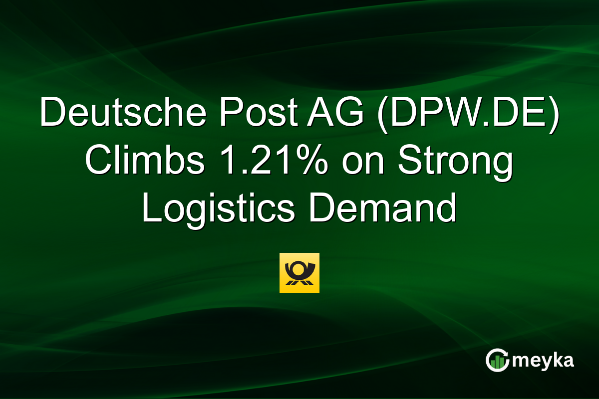 Deutsche Post AG (DPW.DE) Climbs 1.21% on Strong Logistics Demand