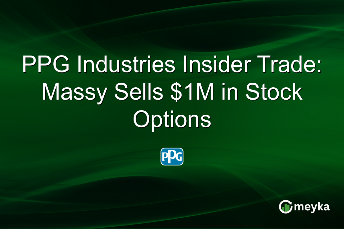 PPG Industries Insider Trade: Massy Sells $1M in Stock Options