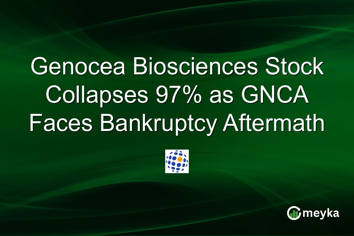Genocea Biosciences Stock Collapses 97% as GNCA Faces Bankruptcy Aftermath