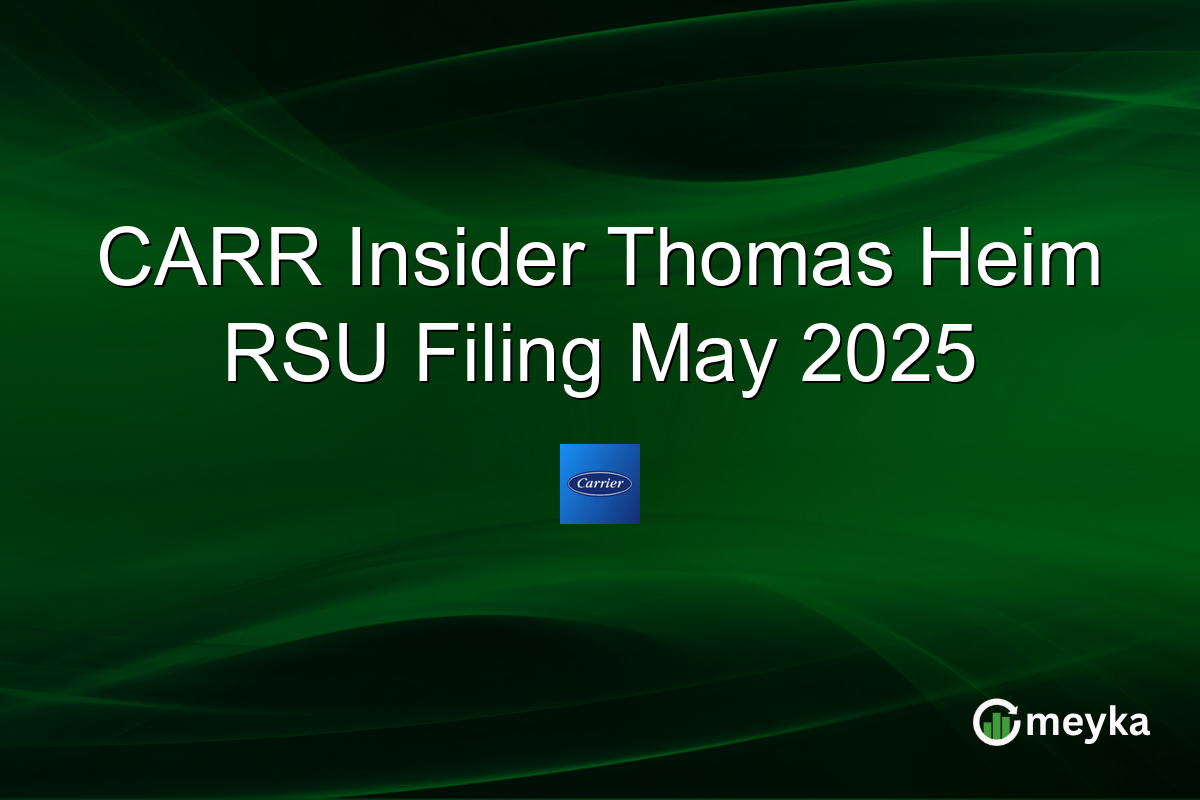 CARR Insider Thomas Heim RSU Filing May 2025