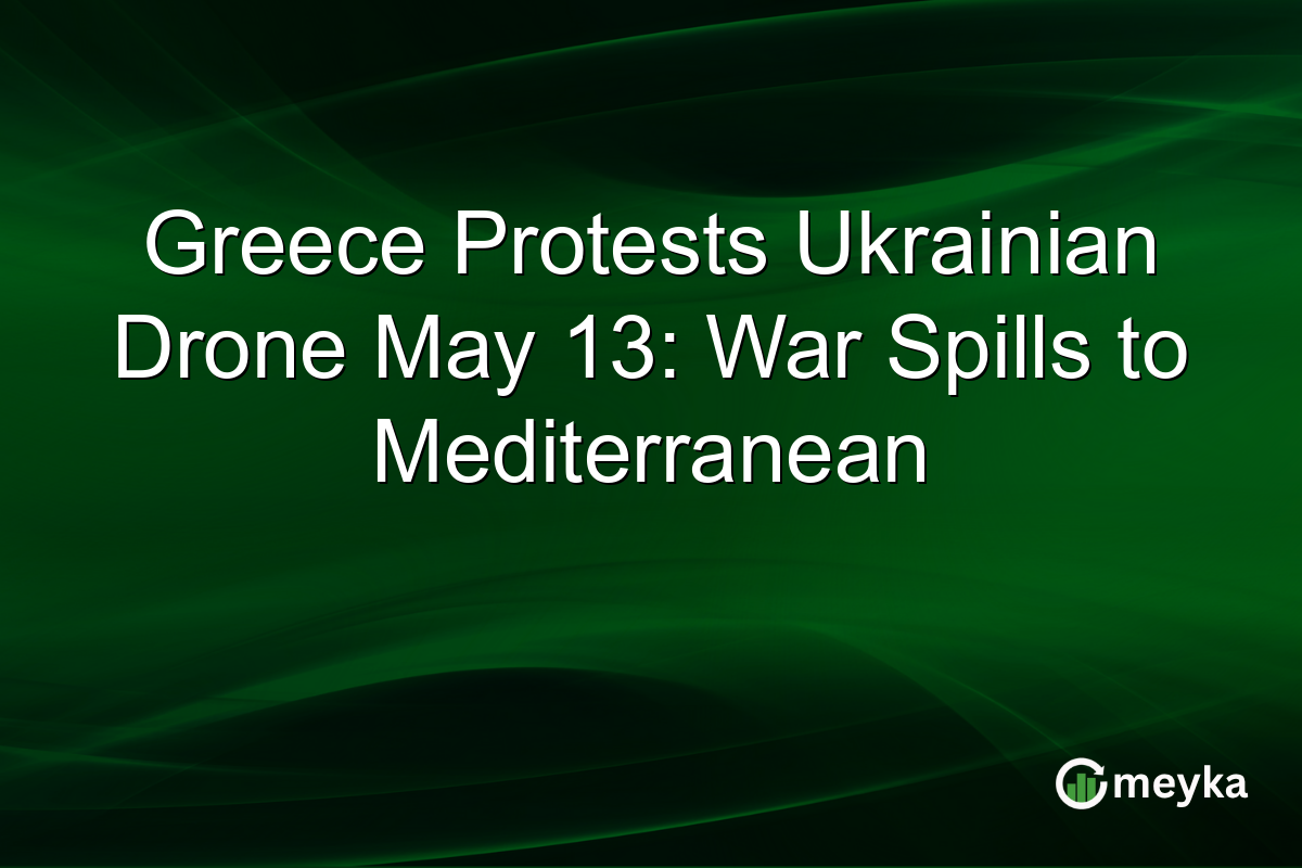 Greece Protests Ukrainian Drone May 13: War Spills to Mediterranean