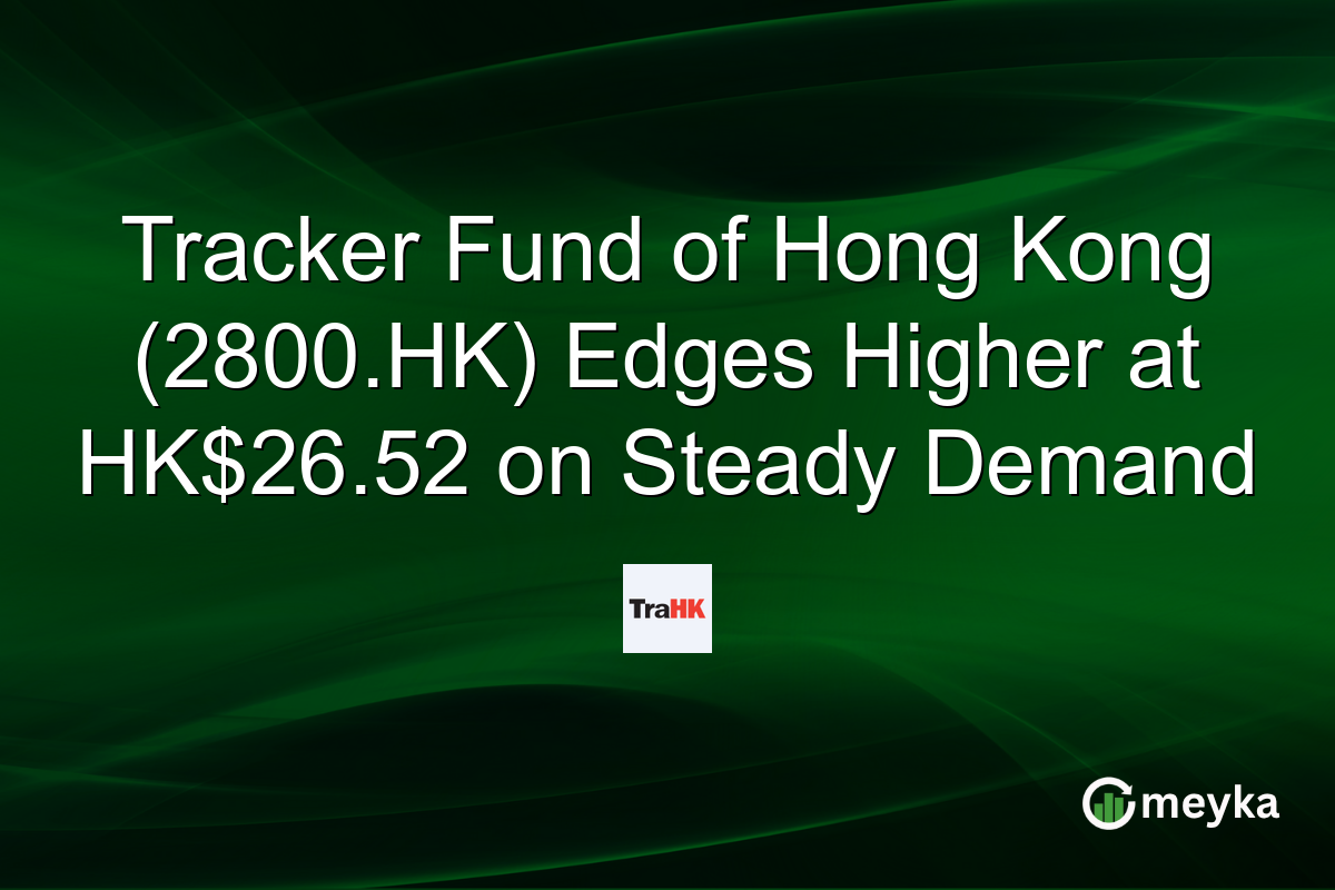 Tracker Fund of Hong Kong (2800.HK) Edges Higher at HK$26.52 on Steady Demand