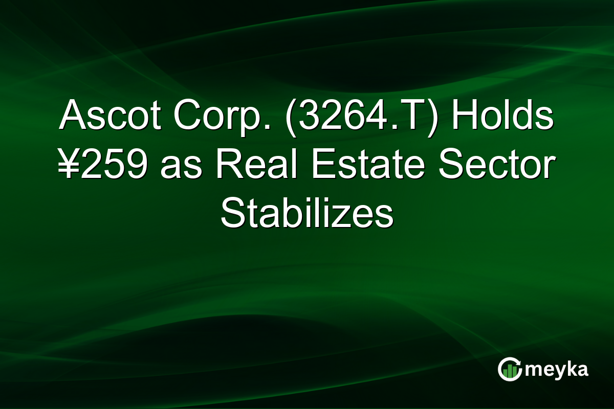 Ascot Corp. (3264.T) Holds ¥259 as Real Estate Sector Stabilizes