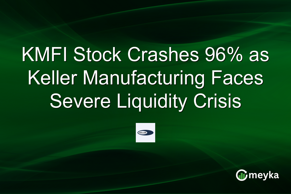 KMFI Stock Crashes 96% as Keller Manufacturing Faces Severe Liquidity Crisis