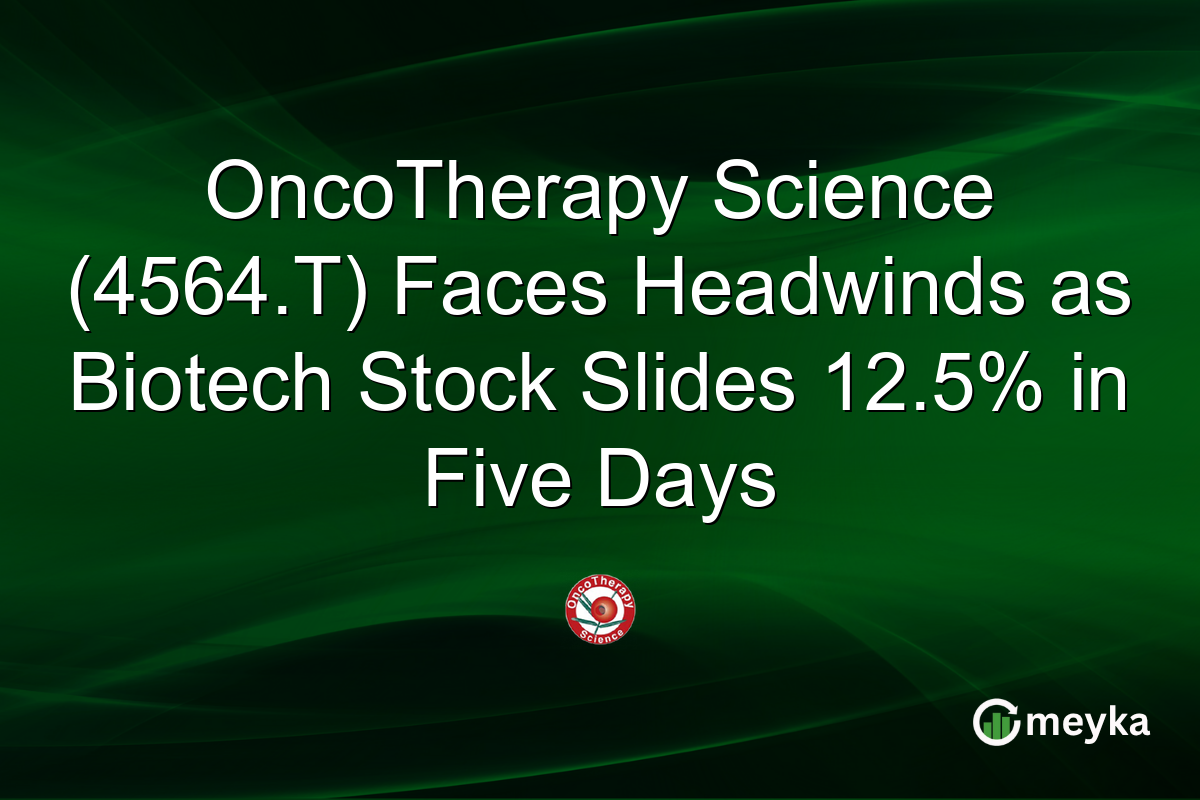 OncoTherapy Science (4564.T) Faces Headwinds as Biotech Stock Slides 12.5% in Five Days