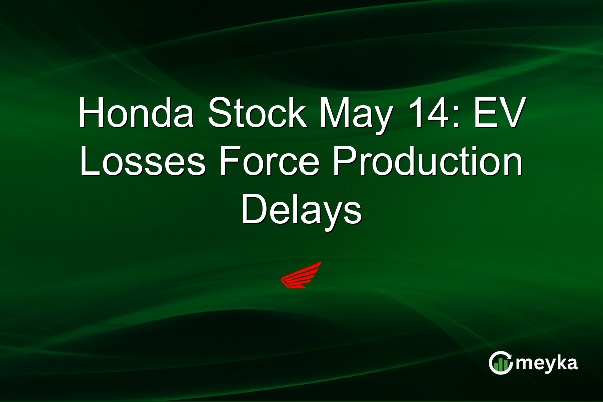 Honda Stock May 14: EV Losses Force Production Delays