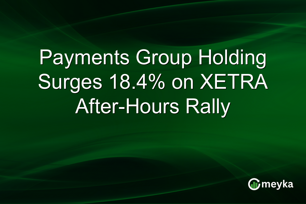 Payments Group Holding Surges 18.4% on XETRA After-Hours Rally