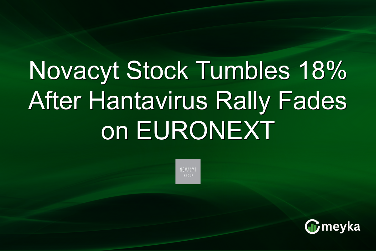Novacyt Stock Tumbles 18% After Hantavirus Rally Fades on EURONEXT