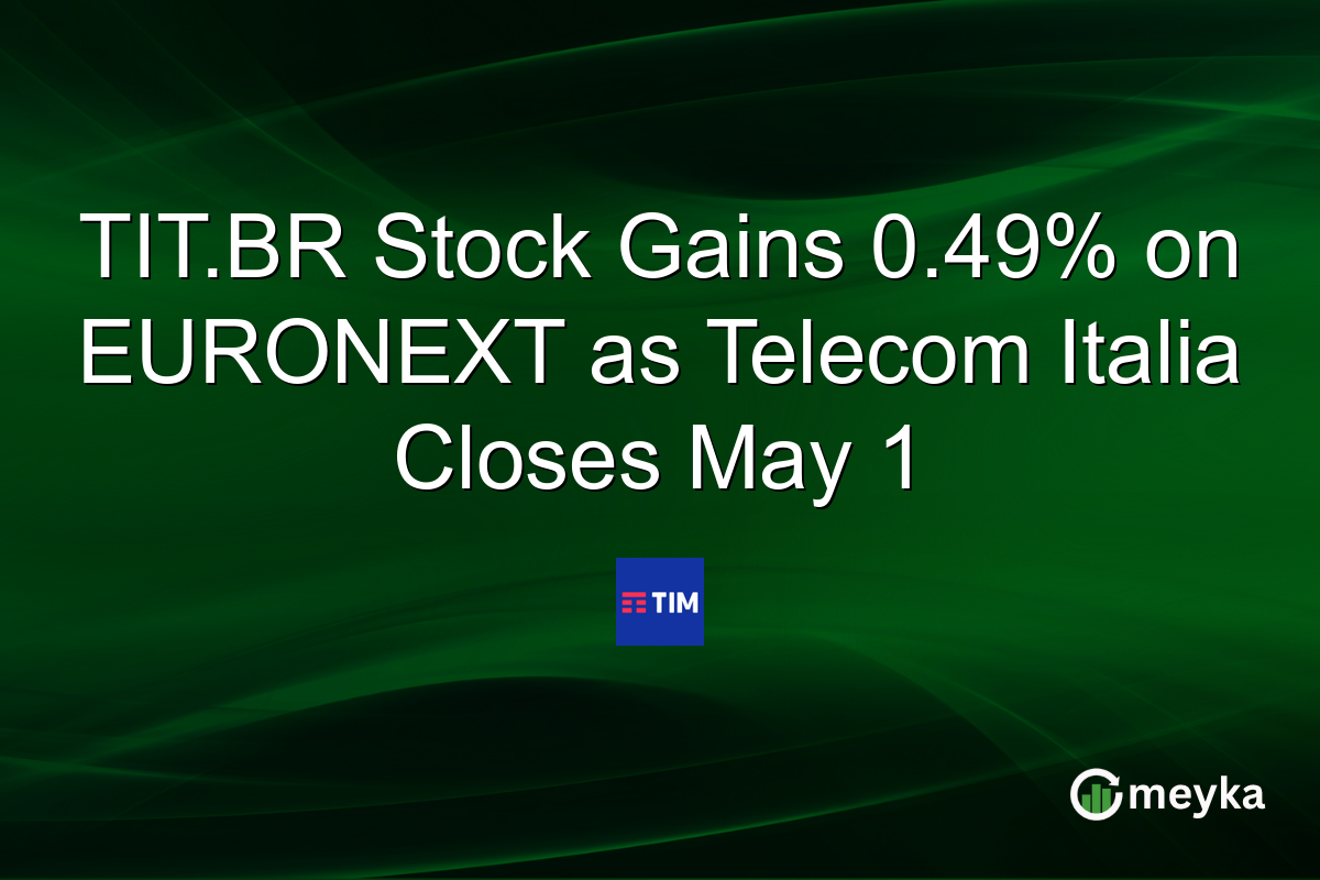 TIT.BR Stock Gains 0.49% on EURONEXT as Telecom Italia Closes May 1