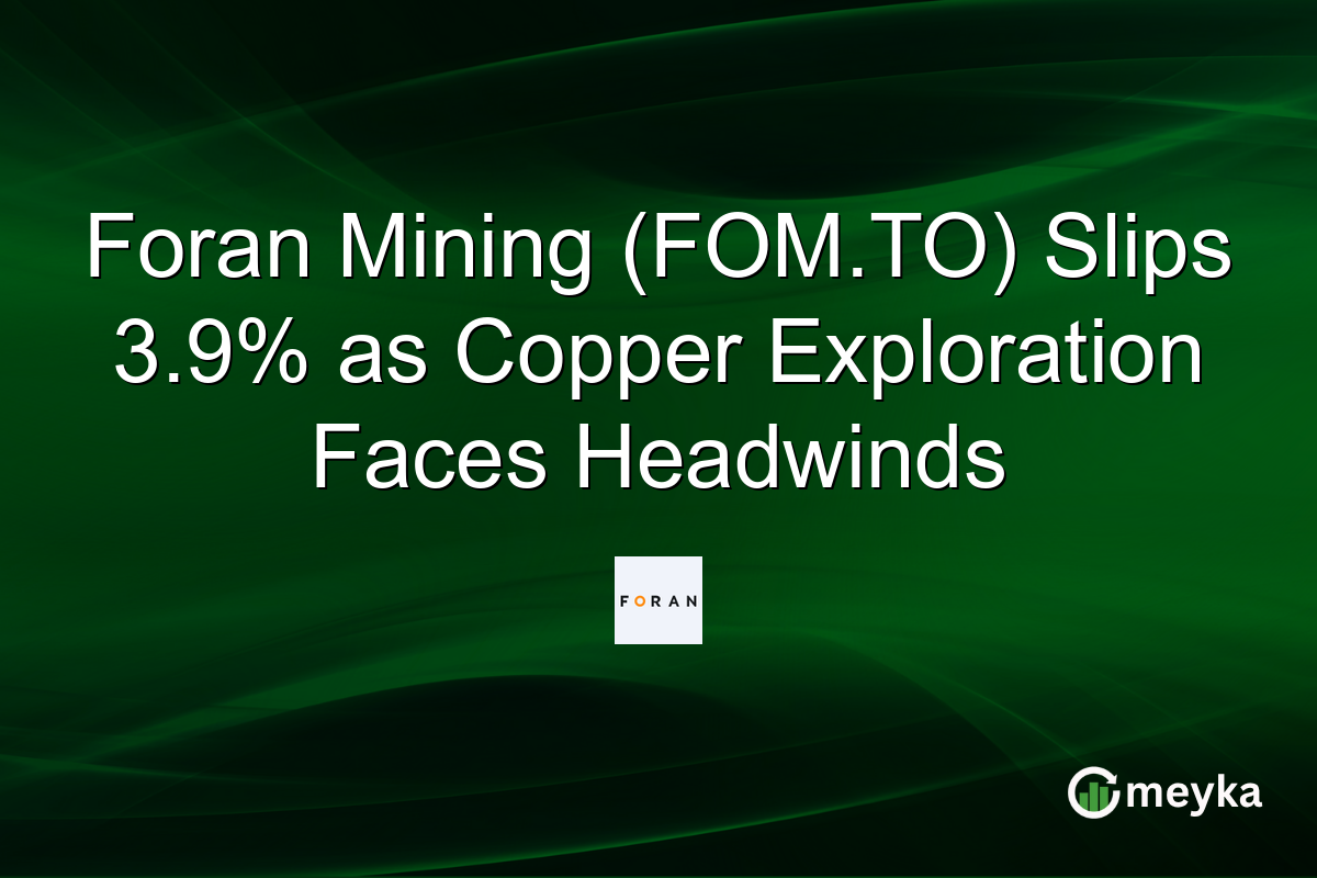 Foran Mining (FOM.TO) Slips 3.9% as Copper Exploration Faces Headwinds
