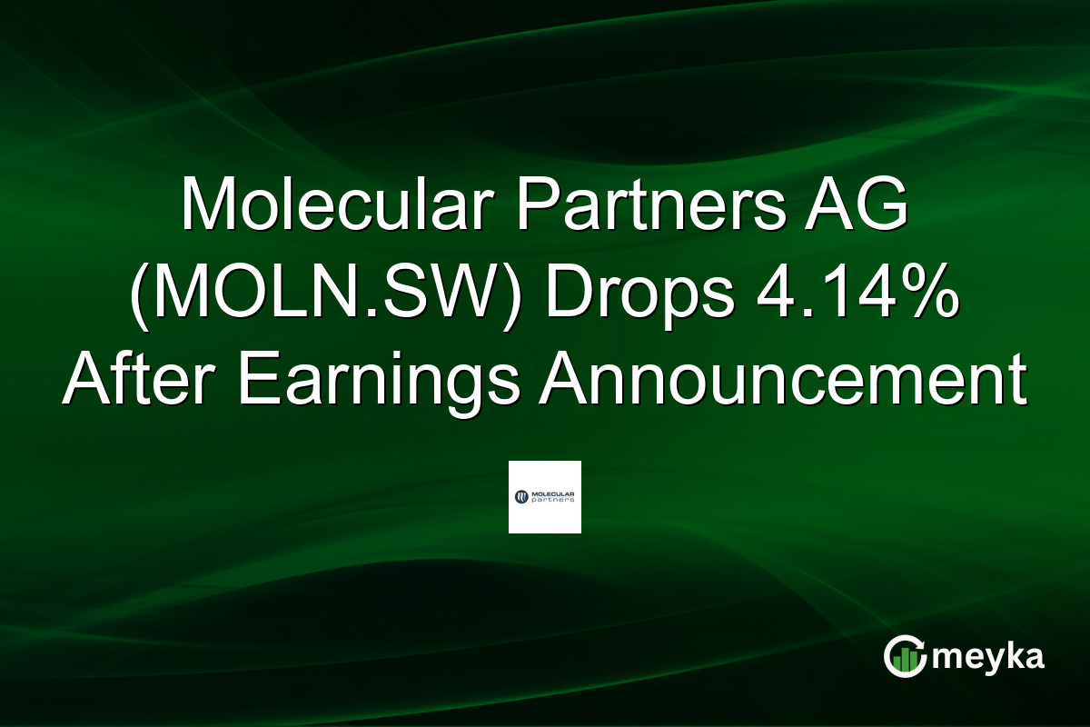 Molecular Partners AG (MOLN.SW) Drops 4.14% After Earnings Announcement
