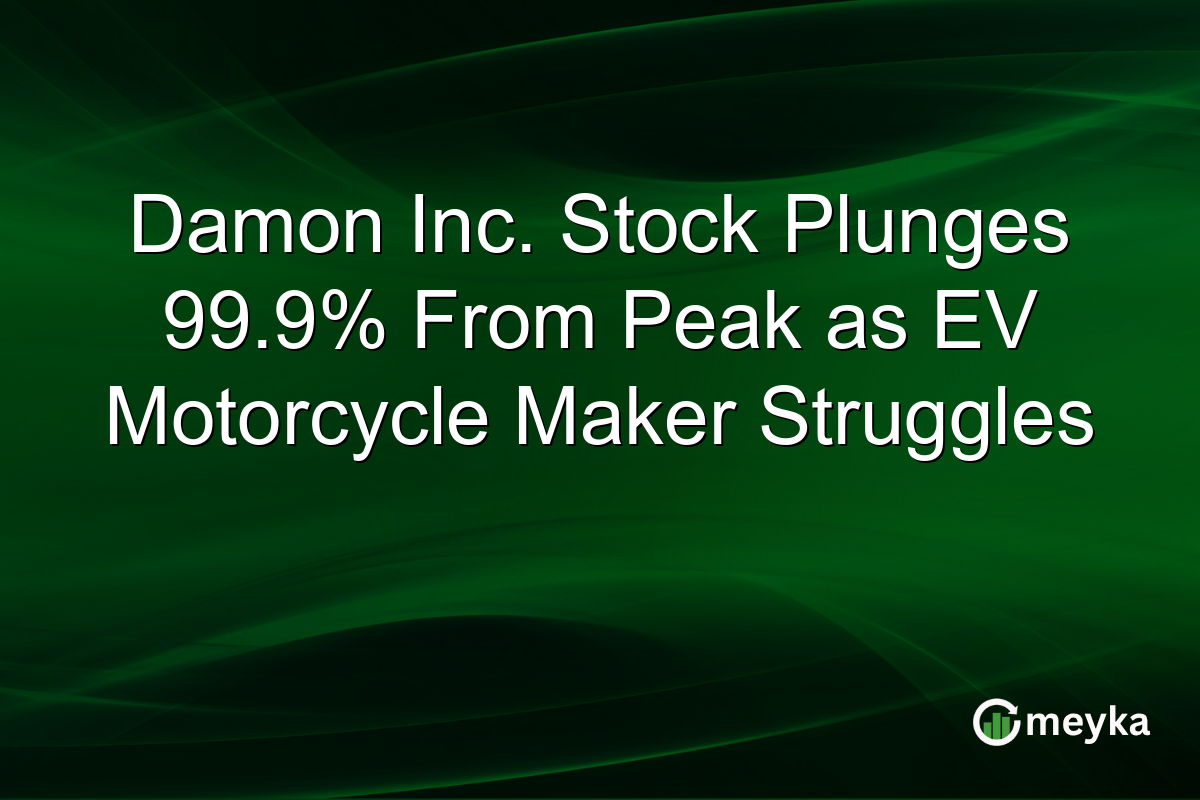 Damon Inc. Stock Plunges 99.9% From Peak as EV Motorcycle Maker Struggles