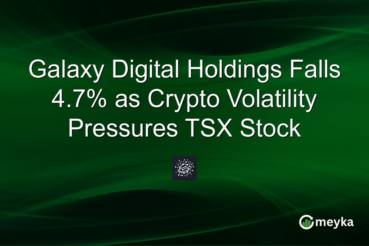 Galaxy Digital Holdings Falls 4.7% as Crypto Volatility Pressures TSX Stock