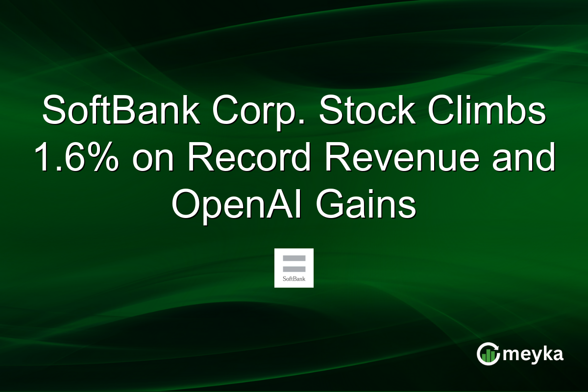 SoftBank Corp. Stock Climbs 1.6% on Record Revenue and OpenAI Gains