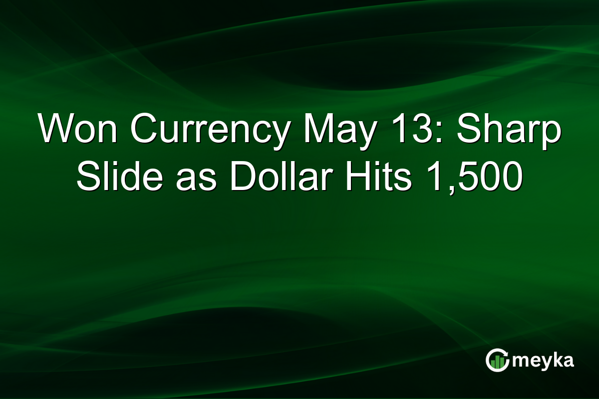 Won Currency May 13: Sharp Slide as Dollar Hits 1,500