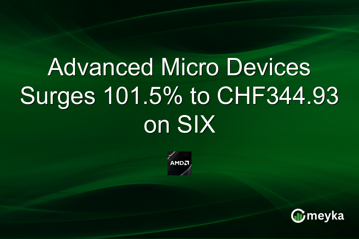Advanced Micro Devices Surges 101.5% to CHF344.93 on SIX
