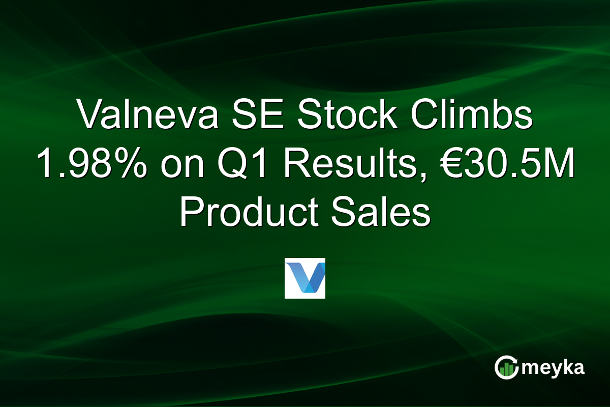 Valneva SE Stock Climbs 1.98% on Q1 Results, €30.5M Product Sales
