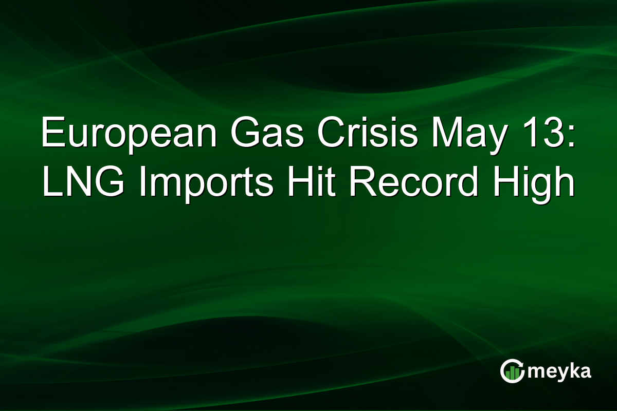 European Gas Crisis May 13: LNG Imports Hit Record High