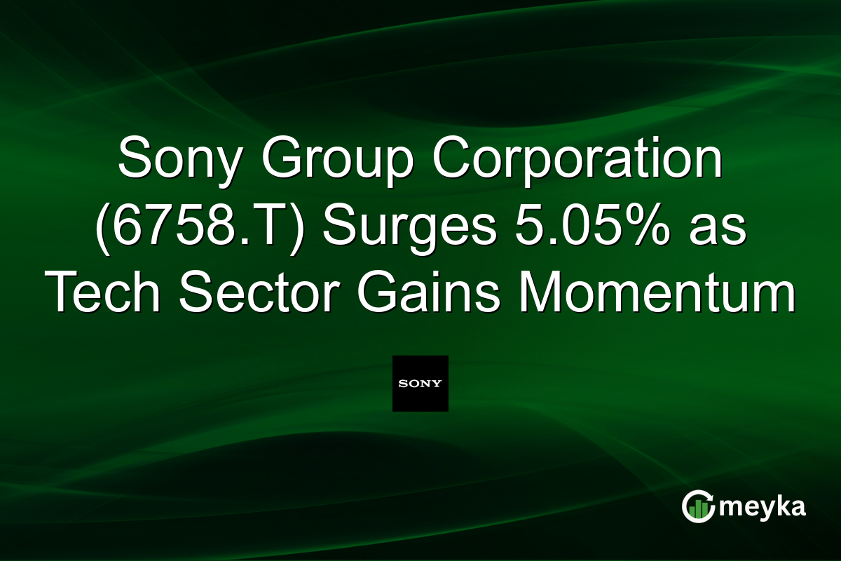 Sony Group Corporation (6758.T) Surges 5.05% as Tech Sector Gains Momentum