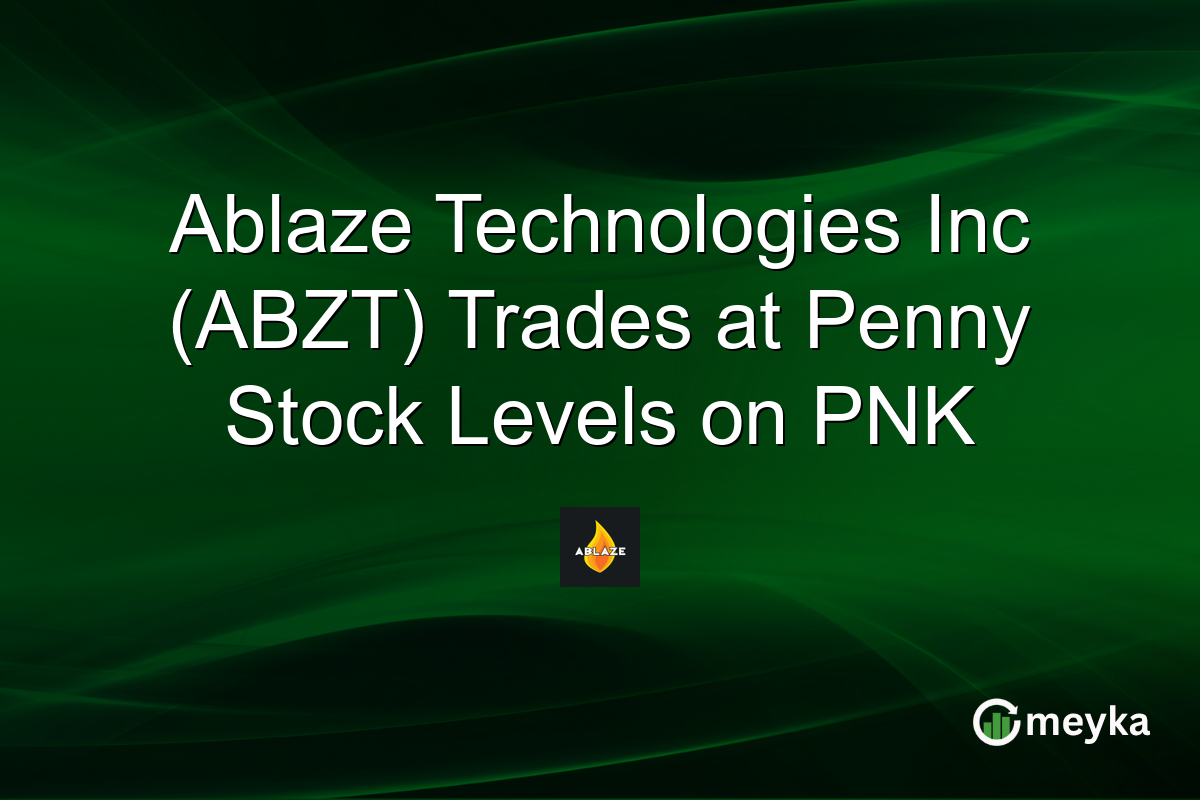 Ablaze Technologies Inc (ABZT) Trades at Penny Stock Levels on PNK