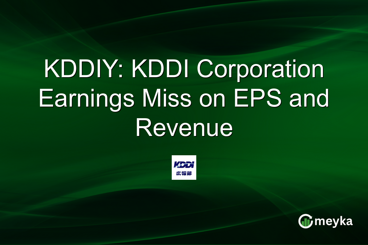 KDDIY: KDDI Corporation Earnings Miss on EPS and Revenue