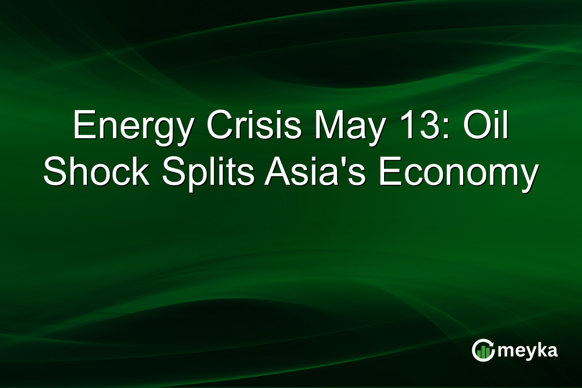 Energy Crisis May 13: Oil Shock Splits Asia’s Economy