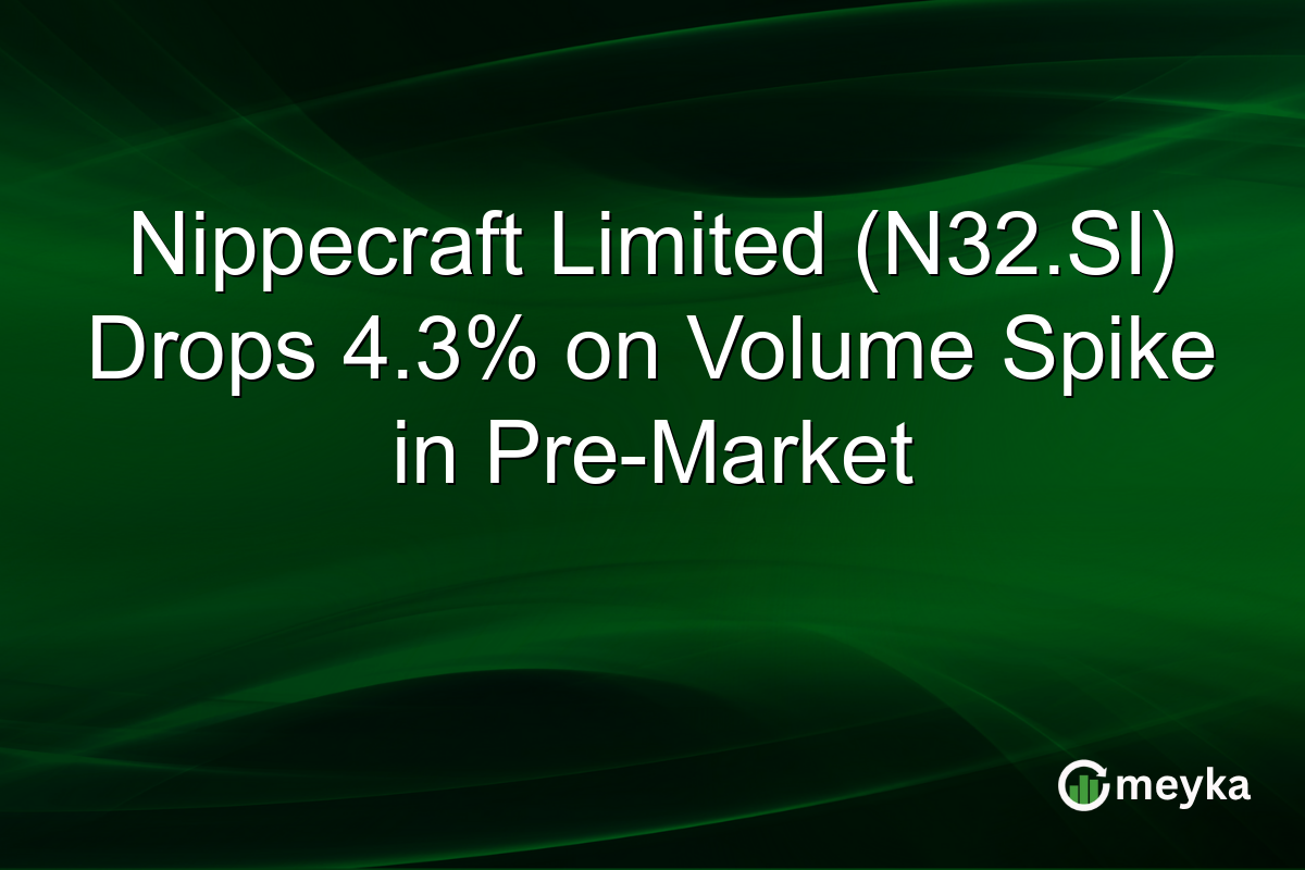 Nippecraft Limited (N32.SI) Drops 4.3% on Volume Spike in Pre-Market