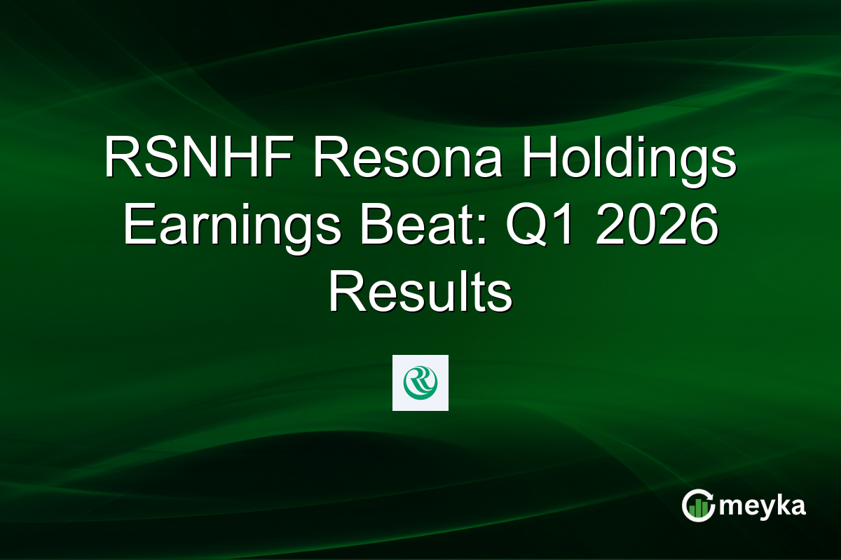 RSNHF Resona Holdings Earnings Beat: Q1 2026 Results