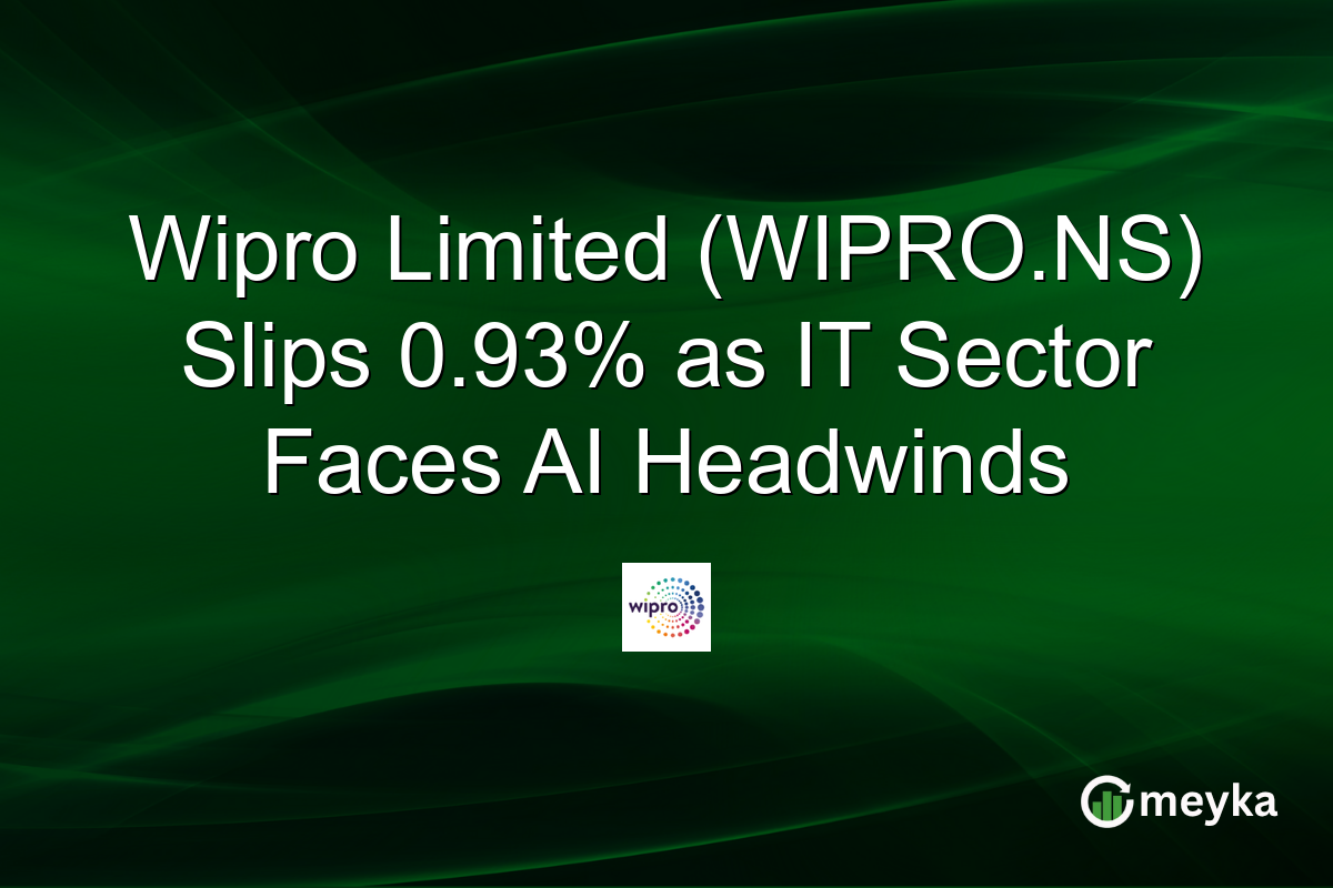 Wipro Limited (WIPRO.NS) Slips 0.93% as IT Sector Faces AI Headwinds