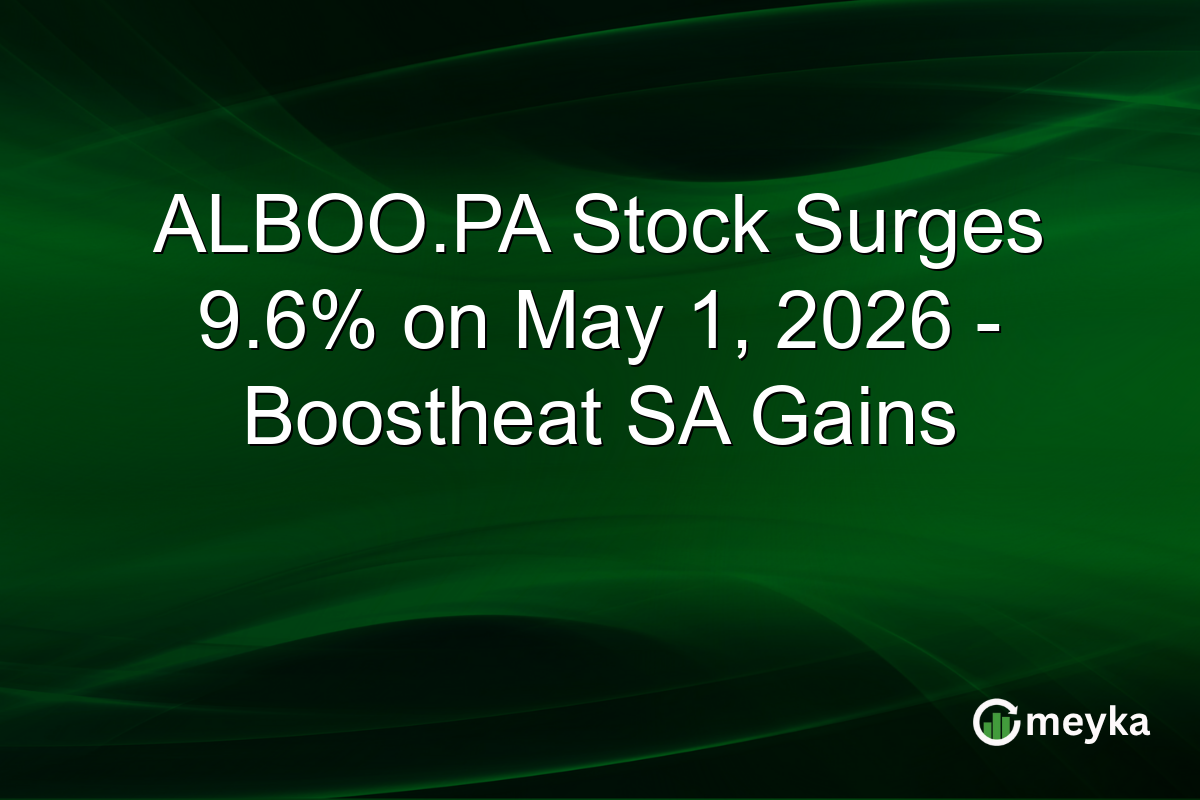 ALBOO.PA Stock Surges 9.6% on May 1, 2026 – Boostheat SA Gains