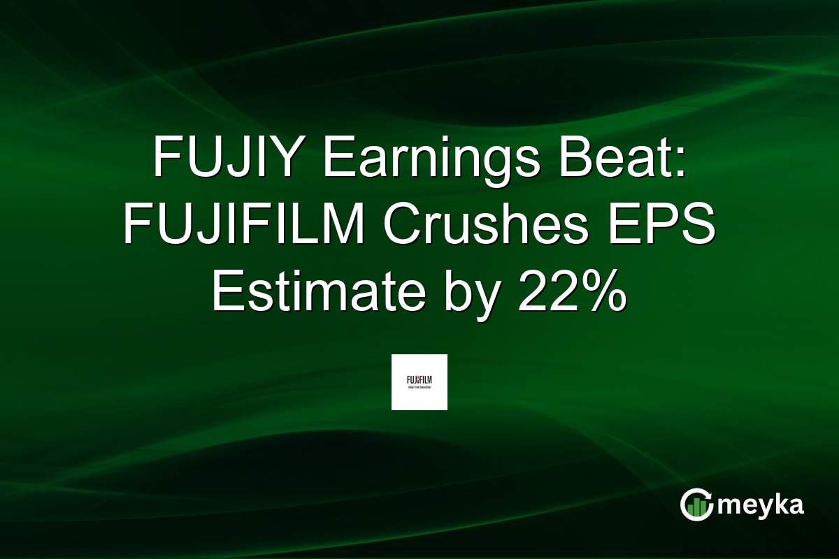 FUJIY Earnings Beat: FUJIFILM Crushes EPS Estimate by 22%