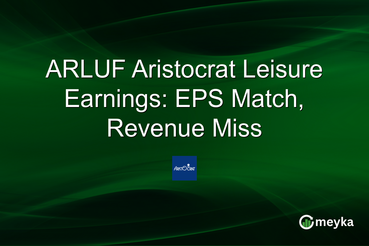 ARLUF Aristocrat Leisure Earnings: EPS Match, Revenue Miss