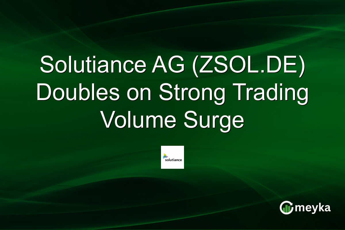 Solutiance AG (ZSOL.DE) Doubles on Strong Trading Volume Surge