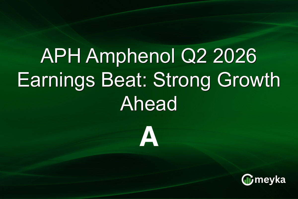 APH Amphenol Q2 2026 Earnings Beat: Strong Growth Ahead