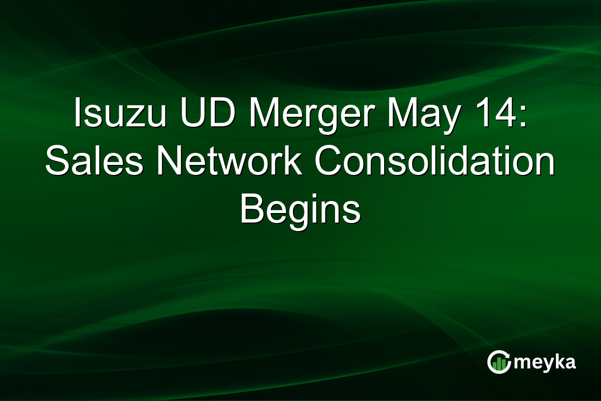 Isuzu UD Merger May 14: Sales Network Consolidation Begins