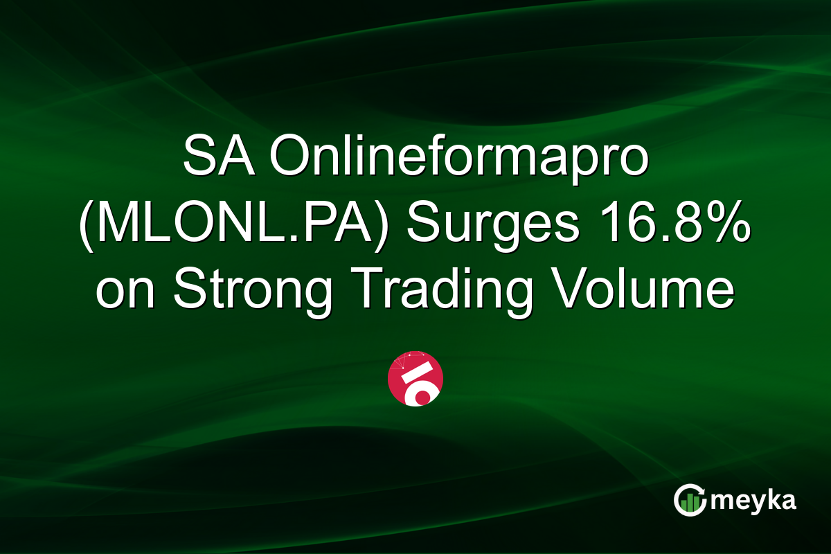 SA Onlineformapro (MLONL.PA) Surges 16.8% on Strong Trading Volume
