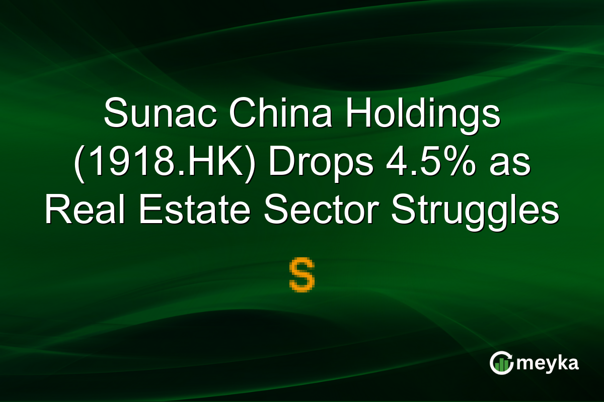 Sunac China Holdings (1918.HK) Drops 4.5% as Real Estate Sector Struggles
